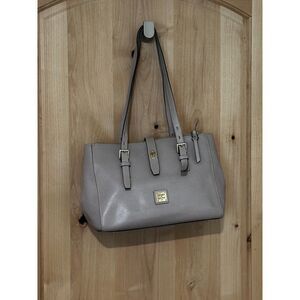 Dooney & Bourke Saffiano Miller Shopper Tote Bag in Oyster EUC